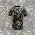 Men's Realtree Style Tree Maple Leaf Camo T-Shirt Muscle Fit Crew Neck Short Sleeve Quick Dry Stretch Breathable Outdoor Hunting