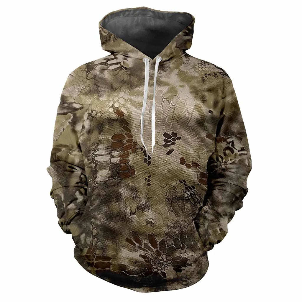 Camouflage Hunting Animals Outdoor Camouflage Spring And Autumn Men's Hoodie Street Trend Loose Comfortable Casual Top Clothing