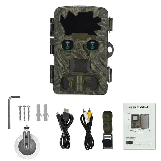 H8201 Night Vision 4K HD Hunting Cameras 20MP Pixel IR Dual Cameras IP66 Waterproof Outdoor Hunting Camera Rechargeable Battery