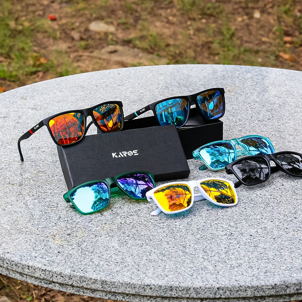 Karos Polarized Sunglasses UV400 Fashion Fishing Eyewear Men And Women Cycling Driving Hiking Outdoor Sports Glasses Box YZ2015