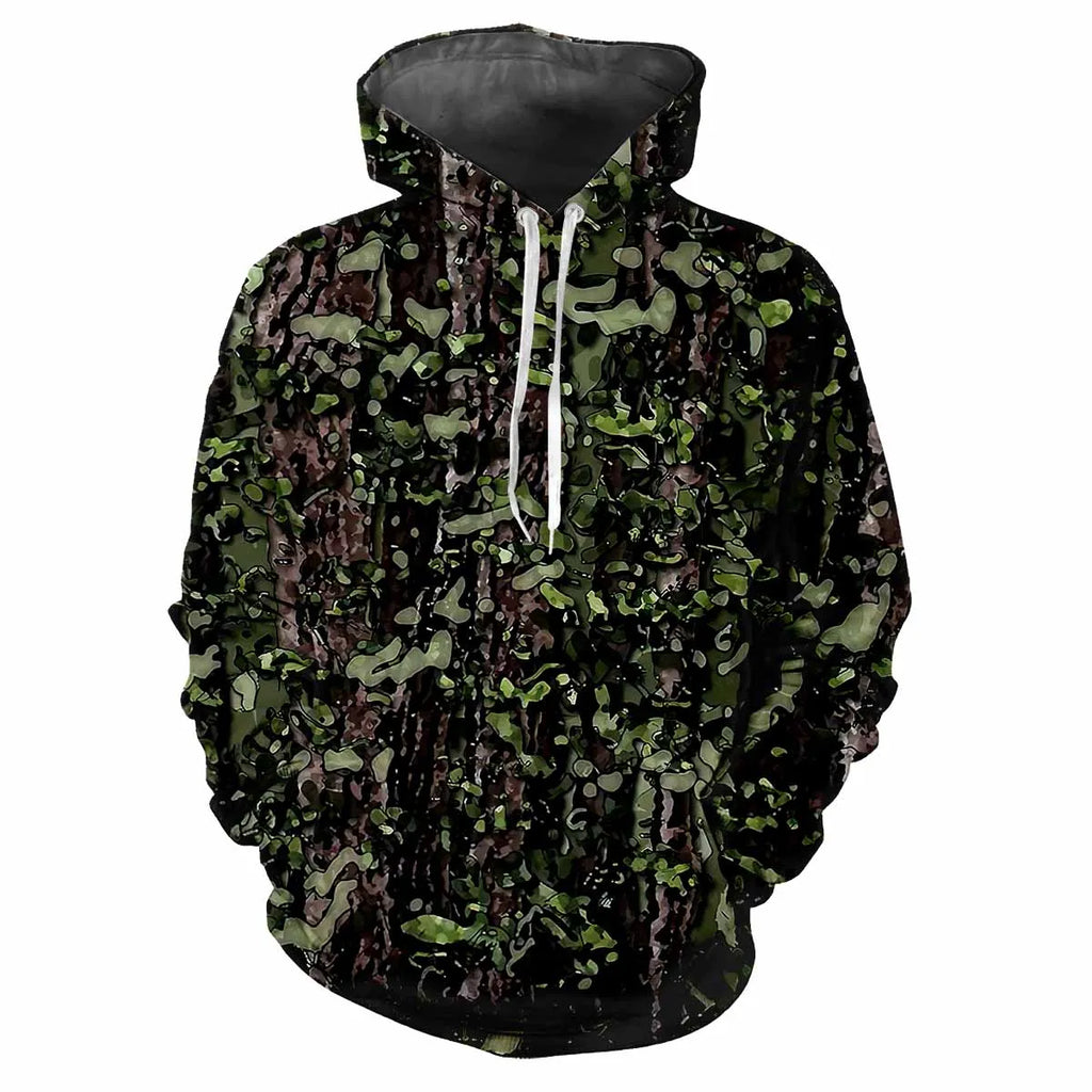 Camouflage Hunting Animals Outdoor Camouflage Spring And Autumn Men's Hoodie Street Trend Loose Comfortable Casual Top Clothing