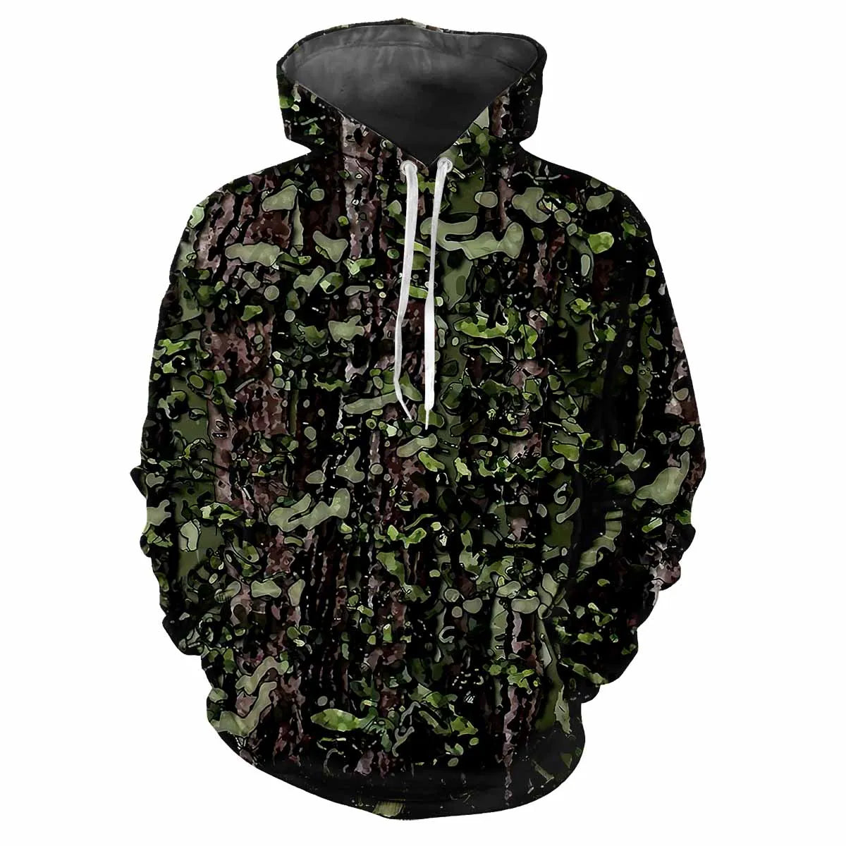 Camouflage Hunting Animals Outdoor Camouflage Spring And Autumn Men's Hoodie Street Trend Loose Comfortable Casual Top Clothing