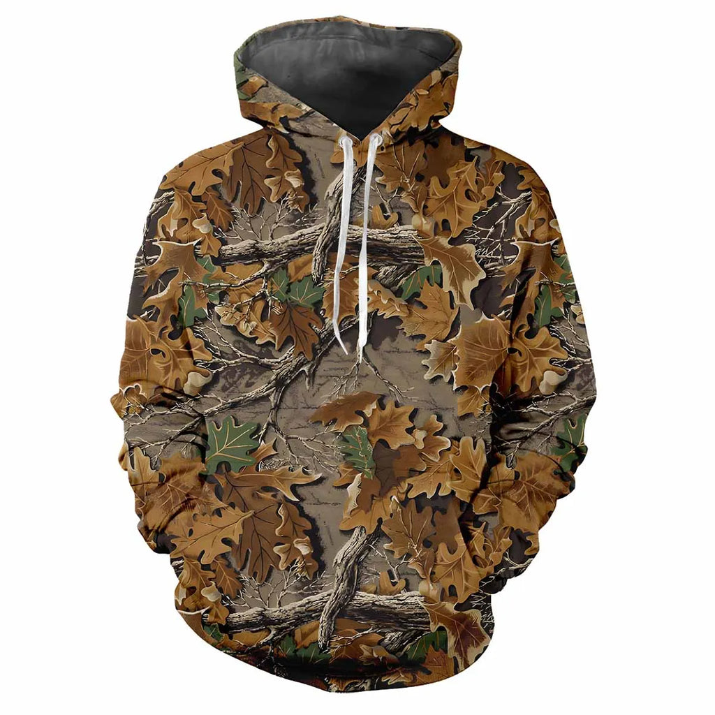 Camouflage Hunting Animals Outdoor Camouflage Spring And Autumn Men's Hoodie Street Trend Loose Comfortable Casual Top Clothing