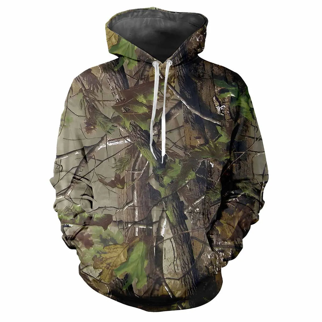 Camouflage Hunting Animals Outdoor Camouflage Spring And Autumn Men's Hoodie Street Trend Loose Comfortable Casual Top Clothing