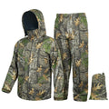 Ultra Wear Resistant Waterproof Raincoat Set Maple Leaves Bionic Camouflage Hunting Fishing Hiking  Suit Lightweight Breathable