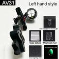 Single Pin Compound Bow Sight, Adjustable Archery Sight with Aluminum Alloy Extended Rod, High Precision Hunting Aiming Sight, O