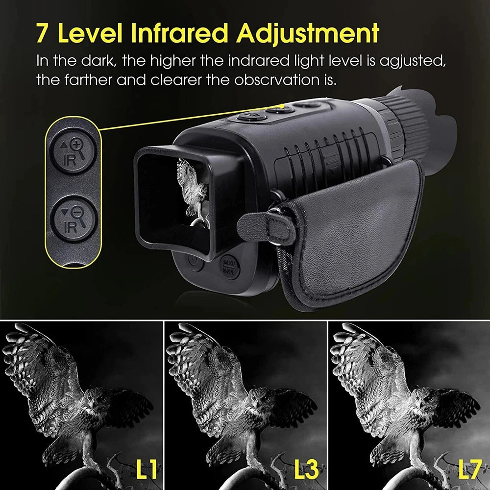 NEW Monocular Night Vision Device 1080P HD Infrared Camera 10X Digital Zoom Hunting Telescope Outdoor Search Full Darkness 300m