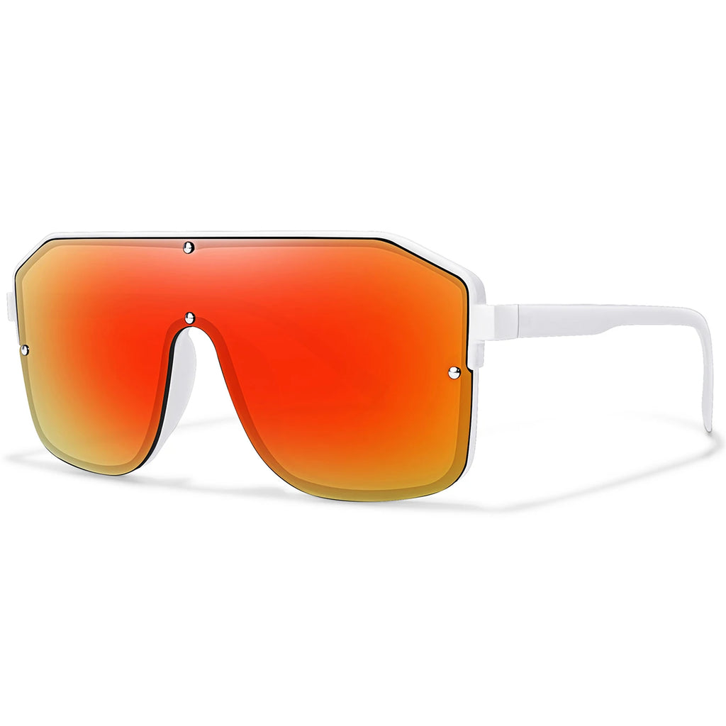 New Brand Square Big Frame Sunglasses Men Women Fashion Goggles Outdoor Sports Cycling Driving Travel Windproof Eyewear Festival