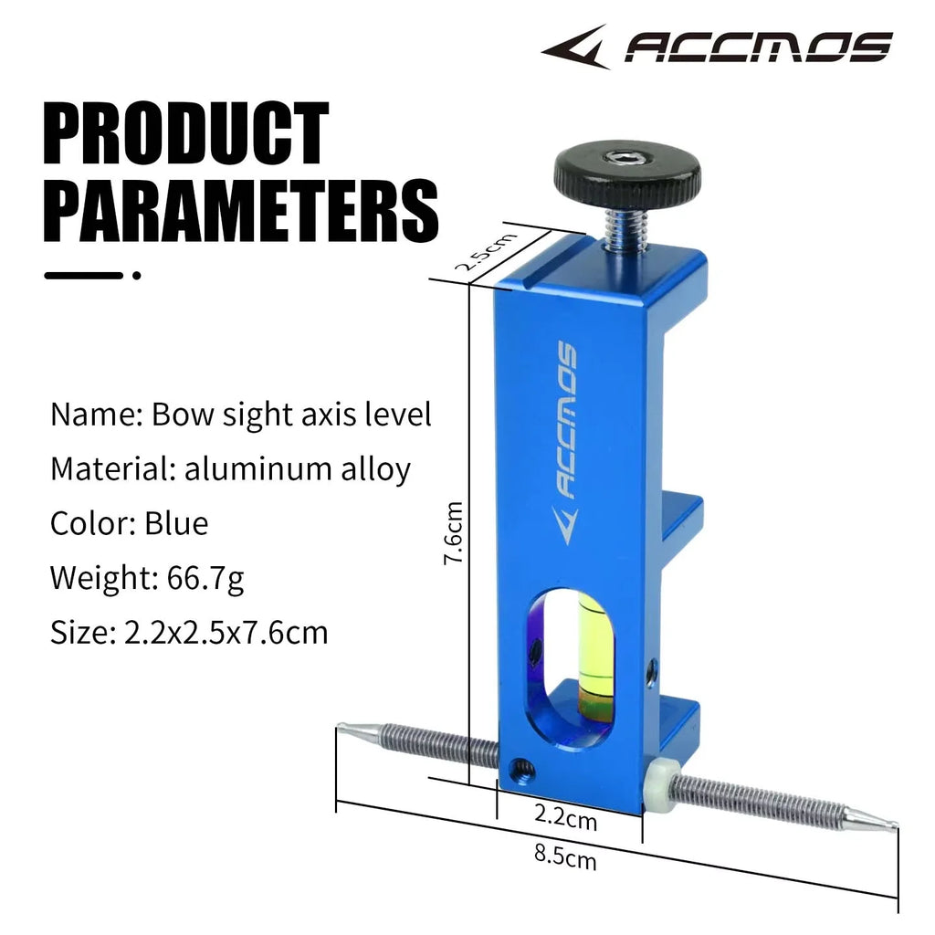 ACCMOS 3-Axis Sight Leveler Bow Sight Axis Leveling Gauge Calibration Tool with Spirit Bubble for Precise Shooting Accuracy