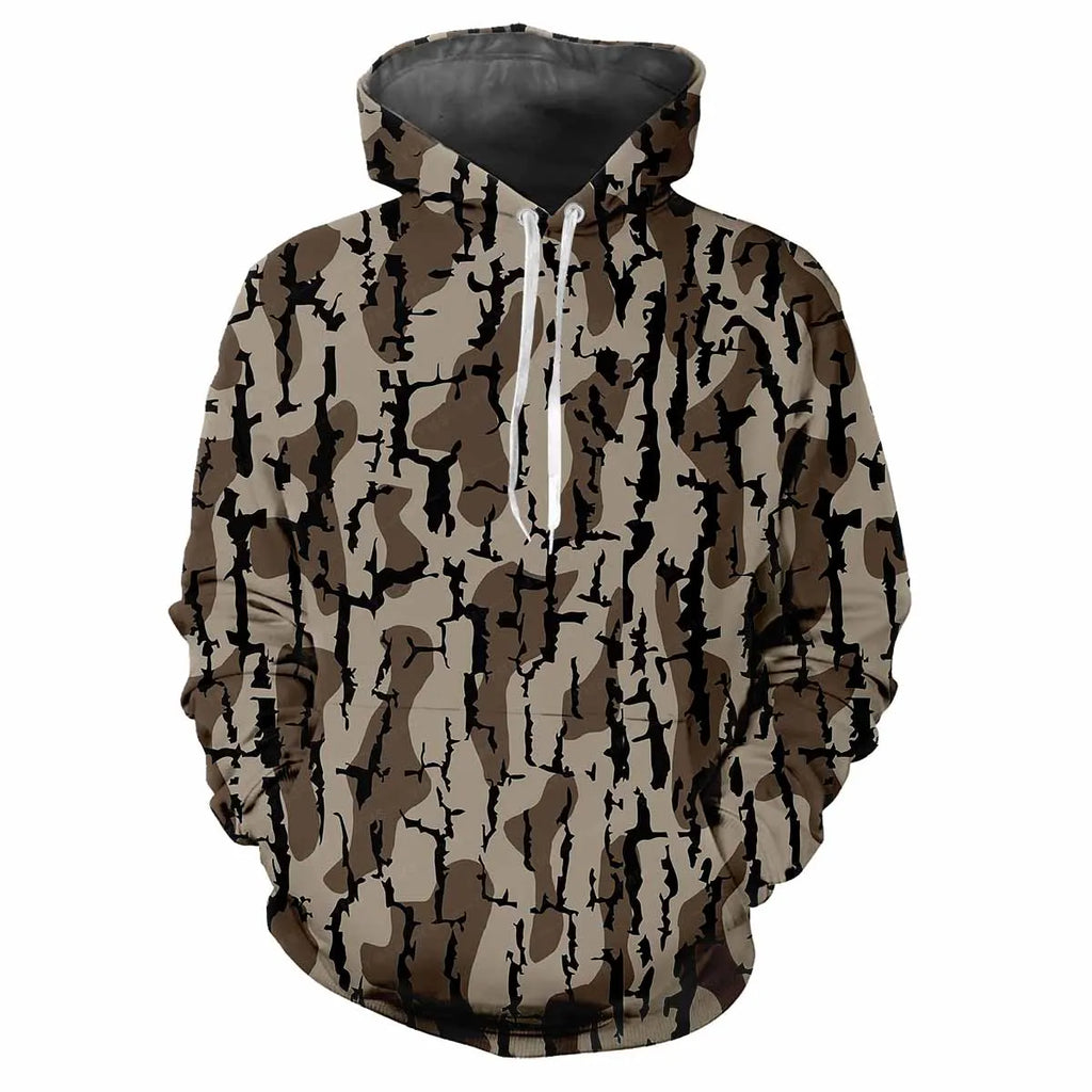 Camouflage Hunting Animals Outdoor Camouflage Spring And Autumn Men's Hoodie Street Trend Loose Comfortable Casual Top Clothing
