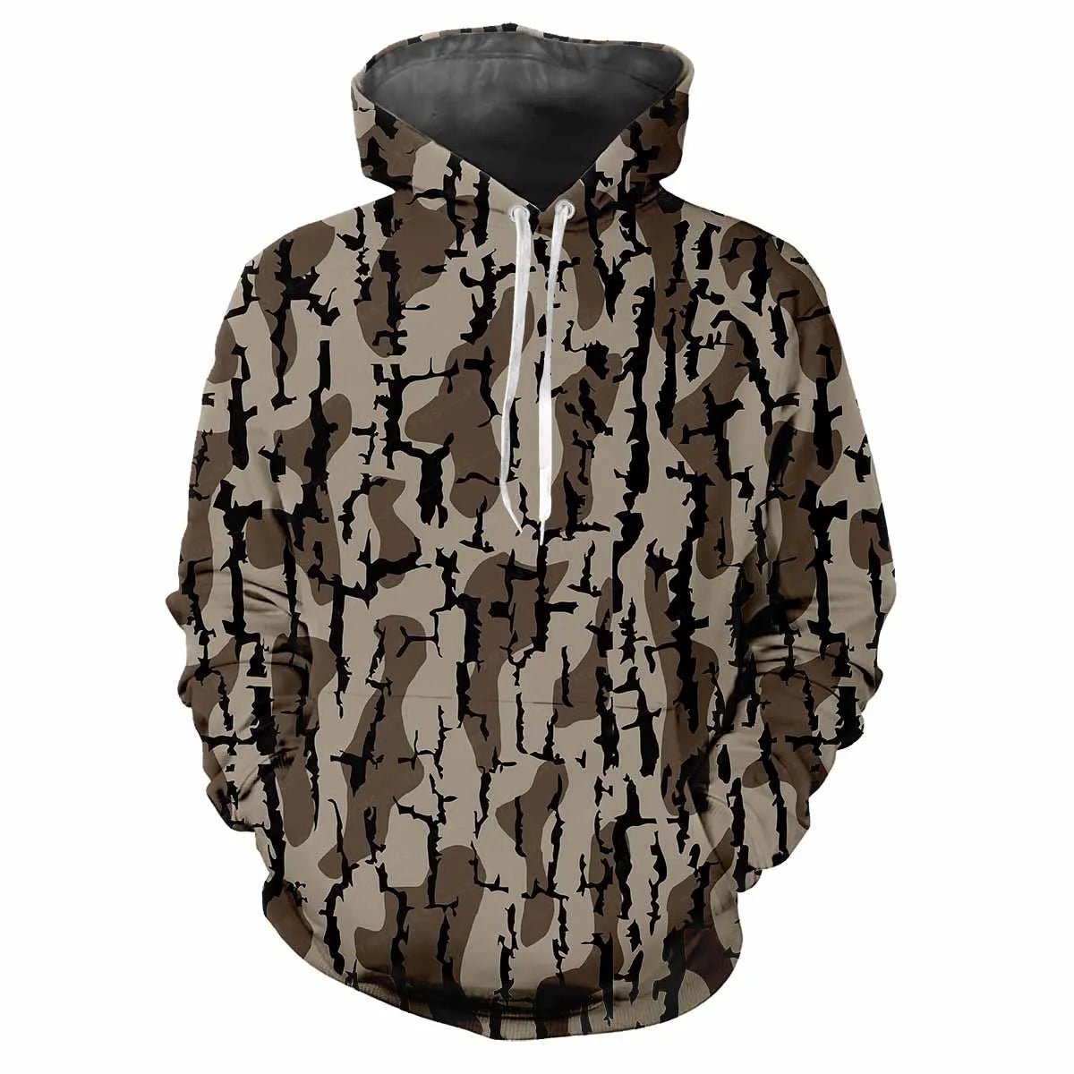 Camouflage Hunting Animals Outdoor Camouflage Spring And Autumn Men's Hoodie Street Trend Loose Comfortable Casual Top Clothing
