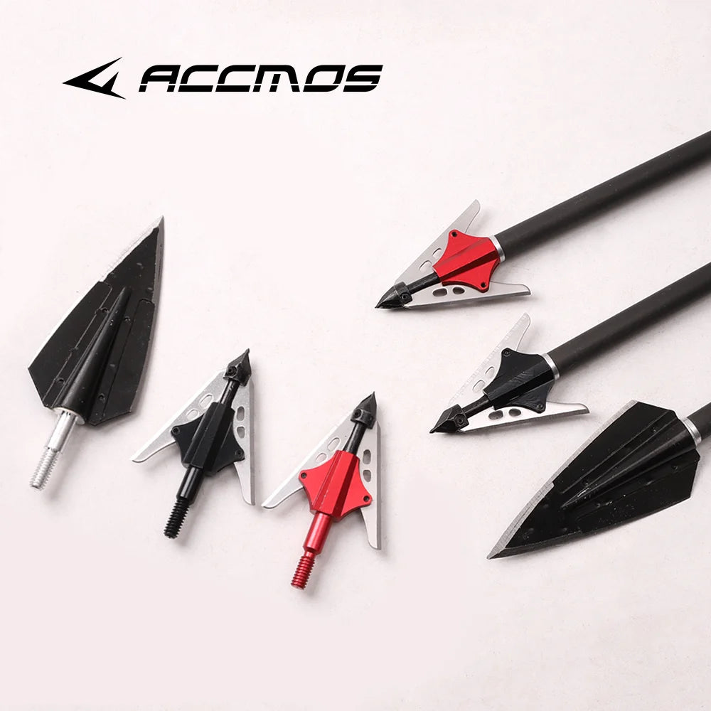 6 PCS Bow Hunting Arrowheads, Hunting Broadhead Arrowheads, Threaded Arrowheads, Willow Arrowheads