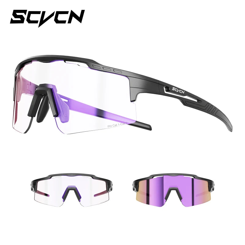 SCVCN Cycling Glasses Women Sunglasses for Men Hiking Eyewear Sun Sports MTB Mountain Goggles Bicycle Road Bike Protection 2026