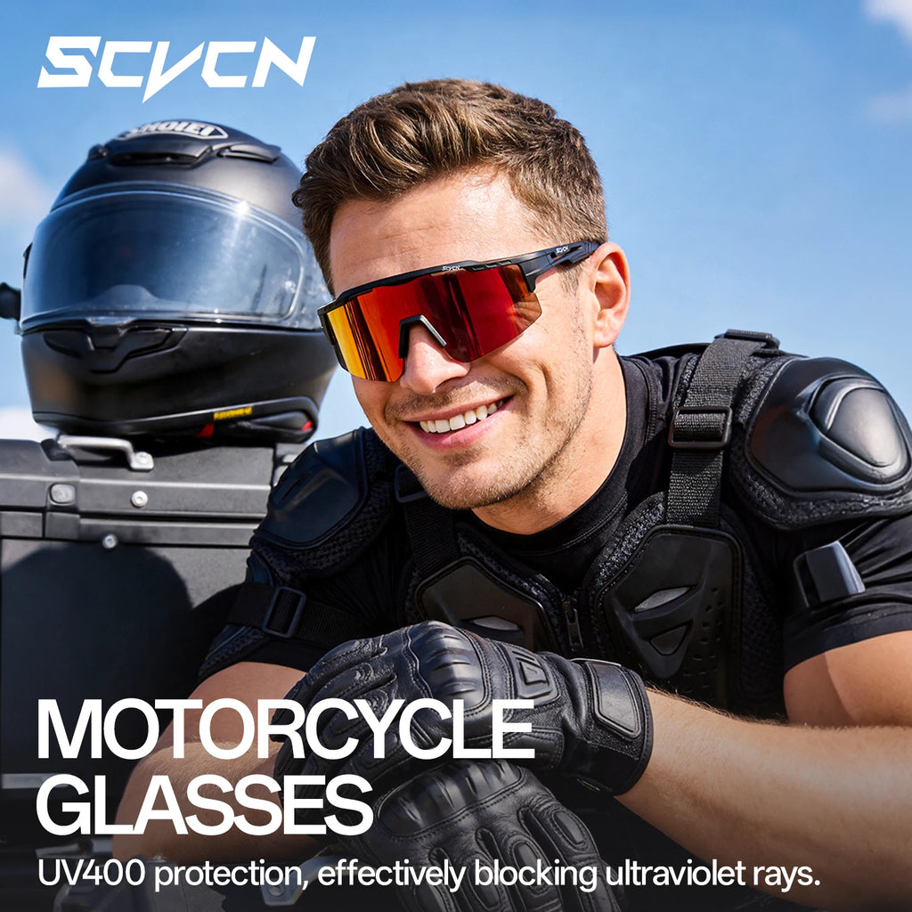 SCVCN Cycling Glasses Women Sunglasses for Men Hiking Eyewear Sun Sports MTB Mountain Goggles Bicycle Road Bike Protection 2026