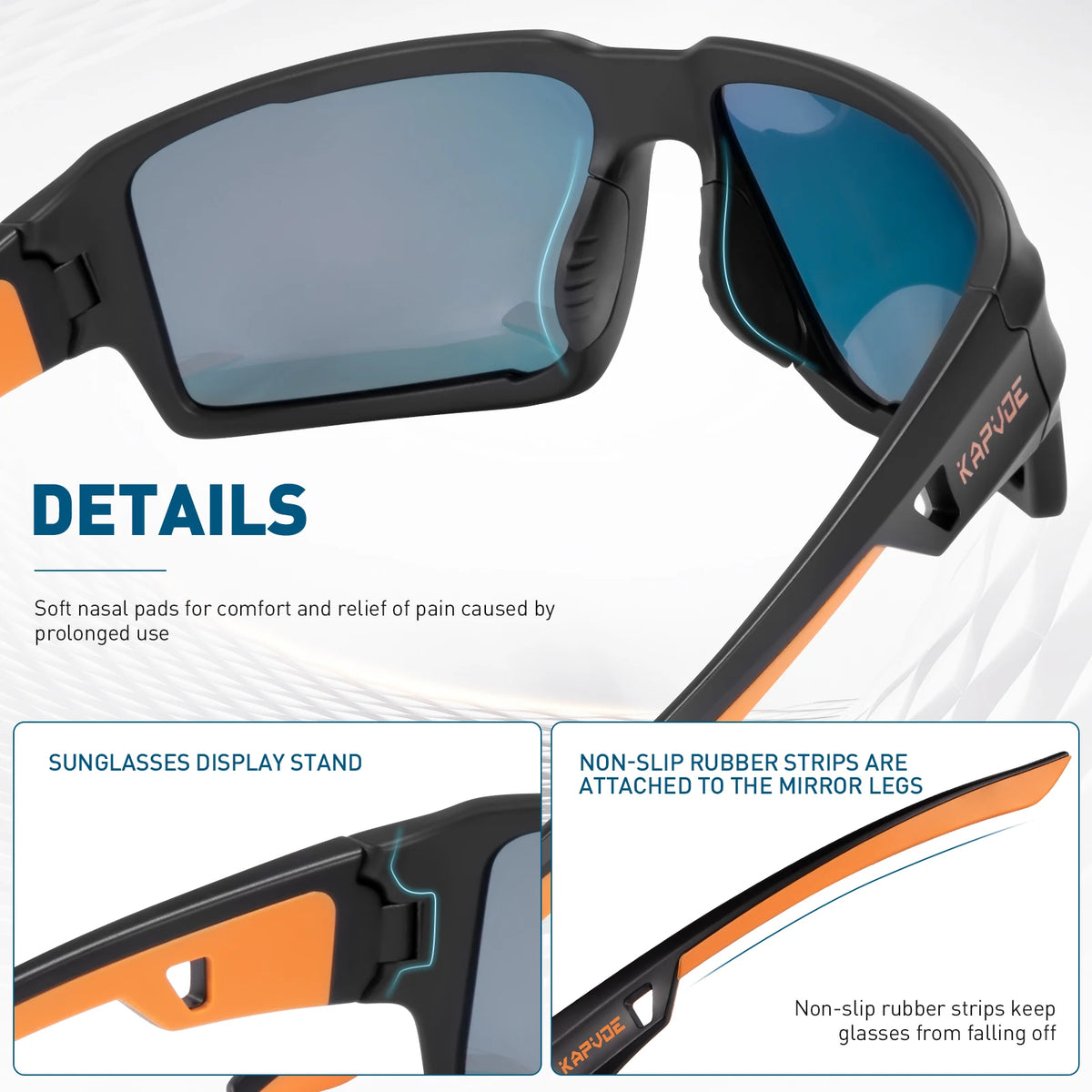 Kapvoe Cycling Glasses for Bike UV400 MTB Road Driving Cool Sports Bicycle Eyewear Men Polarized Fishing Sunglasses Fashion