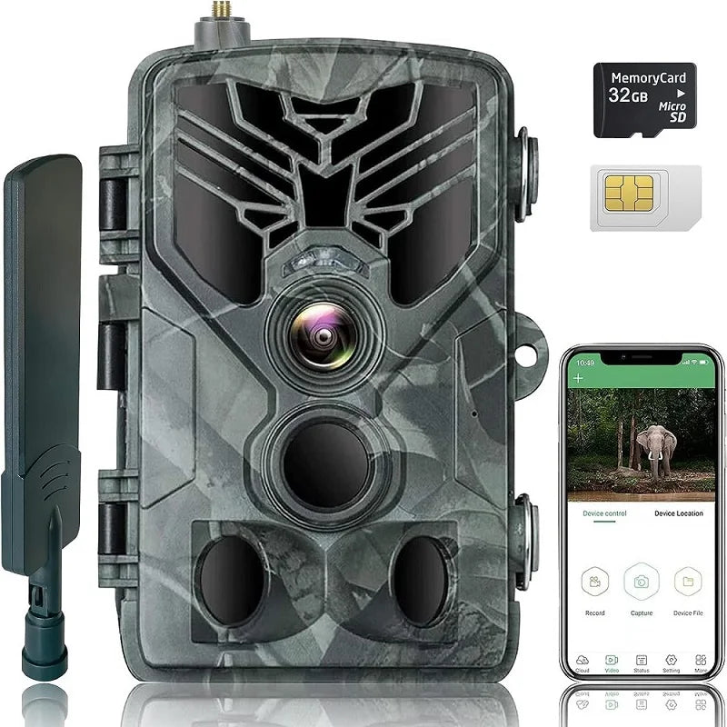 Suntek 4K 4G APP 120MP Live Night Vision Broadcast Trail Hunting Camera Cloud Service Control Wildlife Wireless Photo Trap Game
