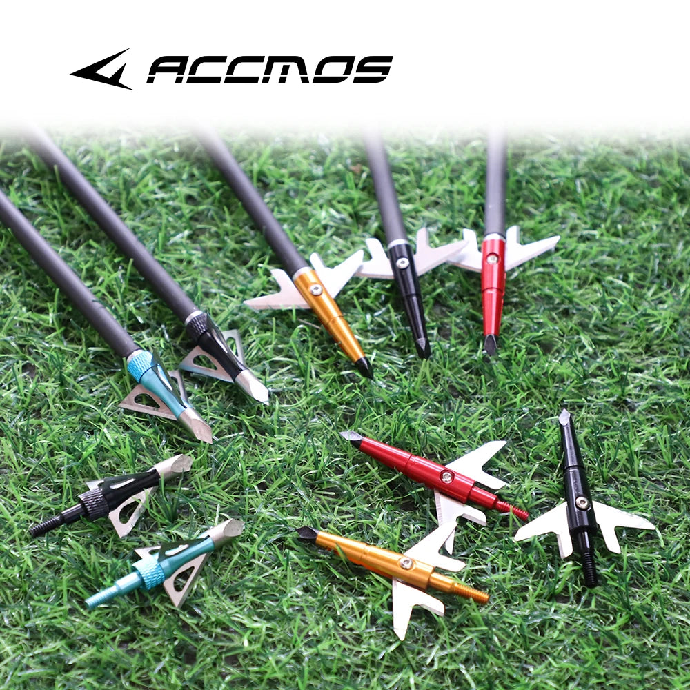 6 PCS Bow Hunting Arrowheads, Hunting Broadhead Arrowheads, Threaded Arrowheads, Willow Arrowheads