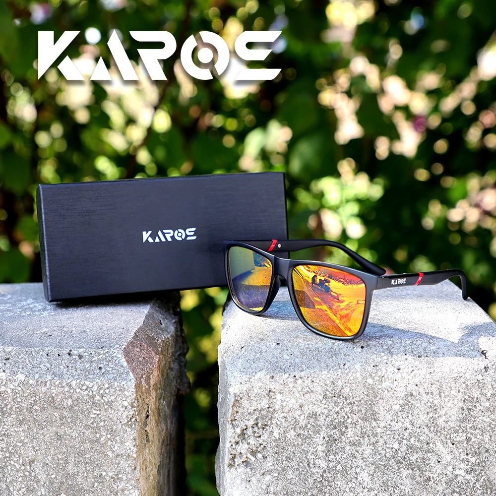 Karos Polarized Sunglasses UV400 Fashion Fishing Eyewear Men And Women Cycling Driving Hiking Outdoor Sports Glasses Box YZ2015