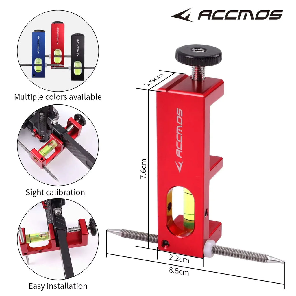 ACCMOS 3-Axis Sight Leveler Bow Sight Axis Leveling Gauge Calibration Tool with Spirit Bubble for Precise Shooting Accuracy