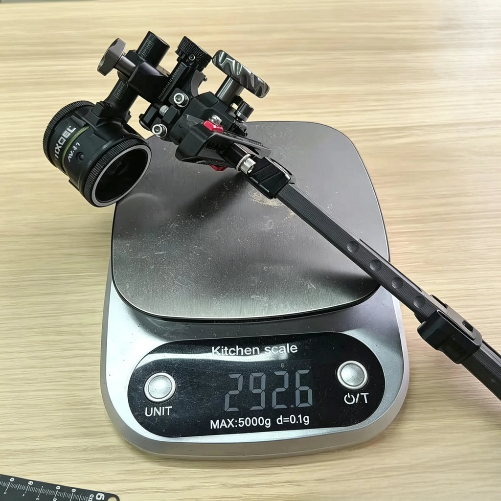 Single Pin Compound Bow Sight, Adjustable Archery Sight with Aluminum Alloy Extended Rod, High Precision Hunting Aiming Sight, O