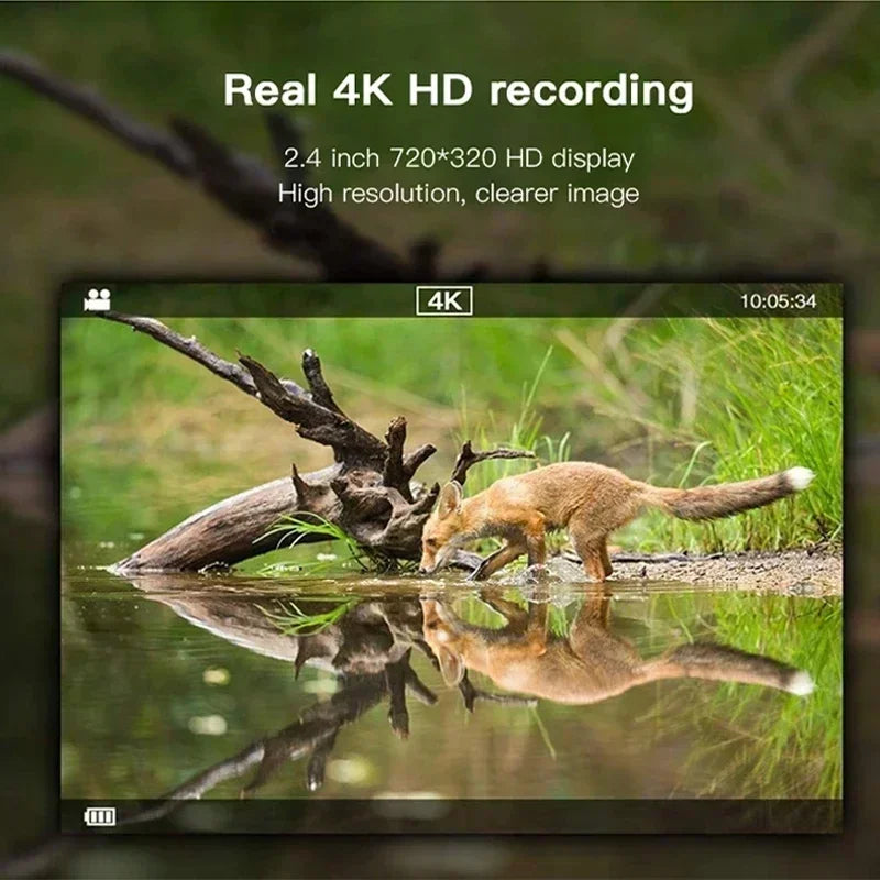 H8201 Night Vision 4K HD Hunting Cameras 20MP Pixel IR Dual Cameras IP66 Waterproof Outdoor Hunting Camera Rechargeable Battery