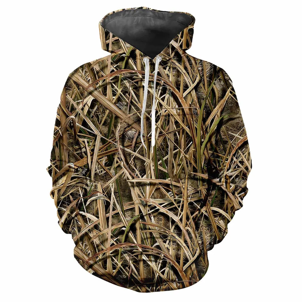 Camouflage Hunting Animals Outdoor Camouflage Spring And Autumn Men's Hoodie Street Trend Loose Comfortable Casual Top Clothing