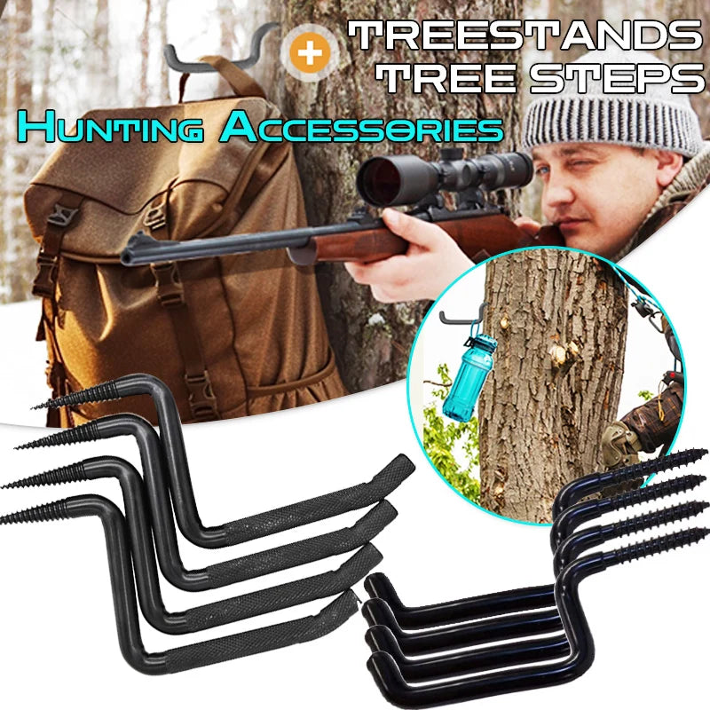 Tree Stand Bow Hooks for Hunting Archery Bow Hunting Accessories Tree Stand Accessories Bow Gear Holder Screw in Accessory Hook