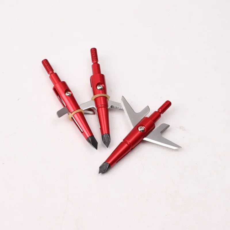 6 PCS Bow Hunting Arrowheads, Hunting Broadhead Arrowheads, Threaded Arrowheads, Willow Arrowheads