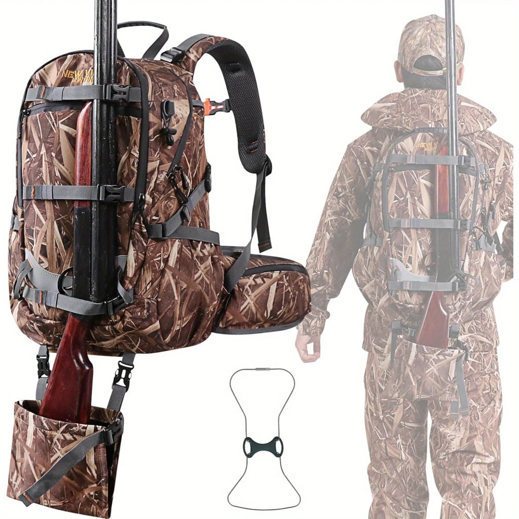 NEW VIEW 35L Hunting Backpacks for Men, Camo Hunting Backpack with Bow & Rifle Holder, Saddle Hunting Backpack for Deer, Elk