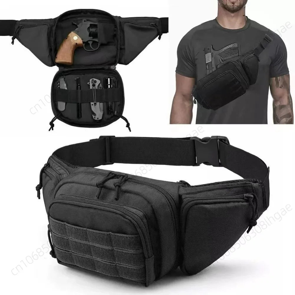 2026 New Outdoor Multi Functional Invisible Waist Attachment Bag for Men's Sports Storage Waist Bag Outdoor Tool Kit