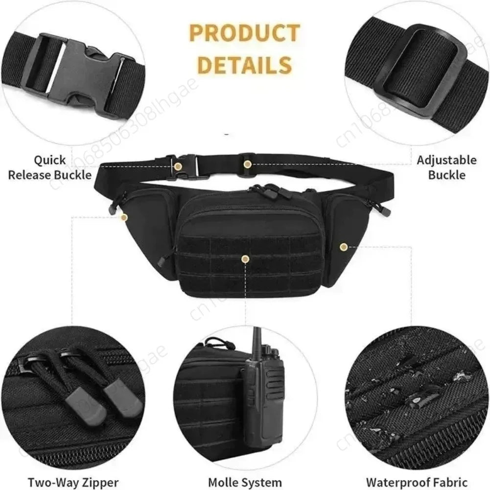 2026 New Outdoor Multi Functional Invisible Waist Attachment Bag for Men's Sports Storage Waist Bag Outdoor Tool Kit
