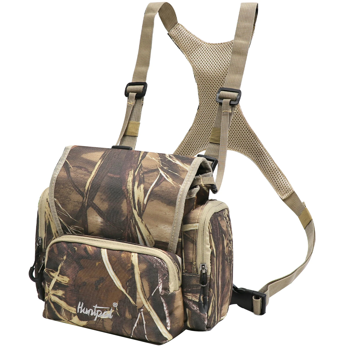 NEW Binocular Harness Chest Pack Camouflage Waterproof Bino Case with Range Finder Pocket for Birdwatching Hiking Hunting