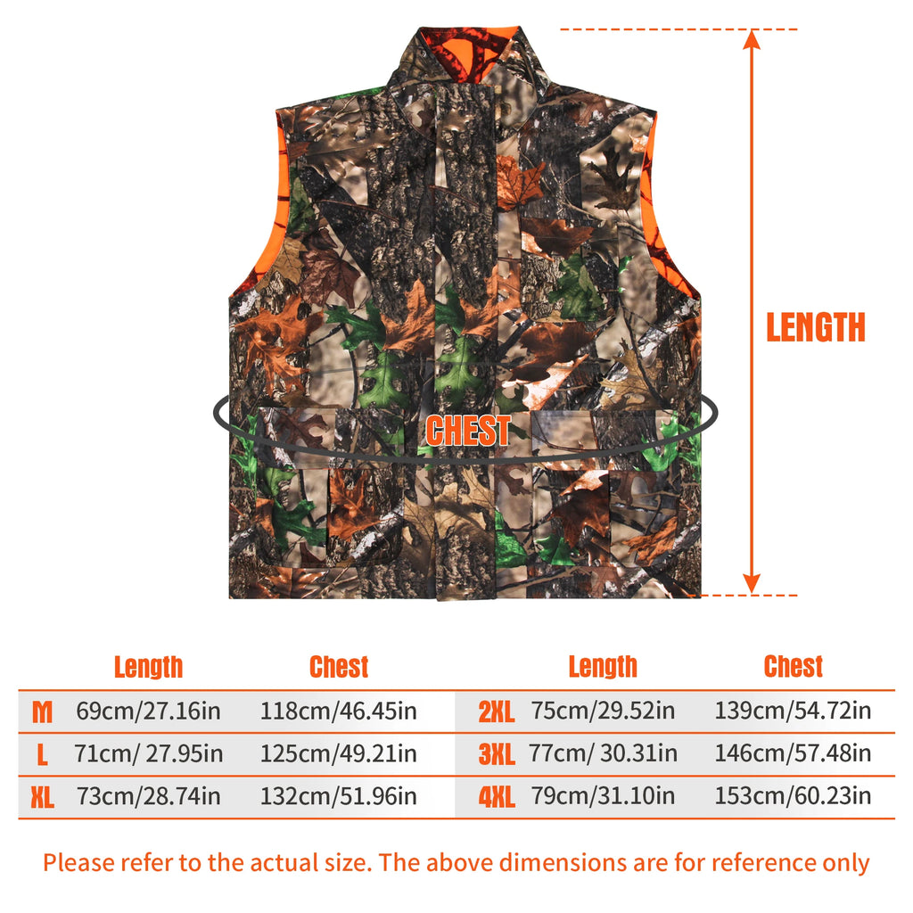 Orange Hunting Vest Men's Sleeveless Jacket Camouflage Field Breathable Hunting Vest With Many Multi Pockets Outdoors Waistcoat