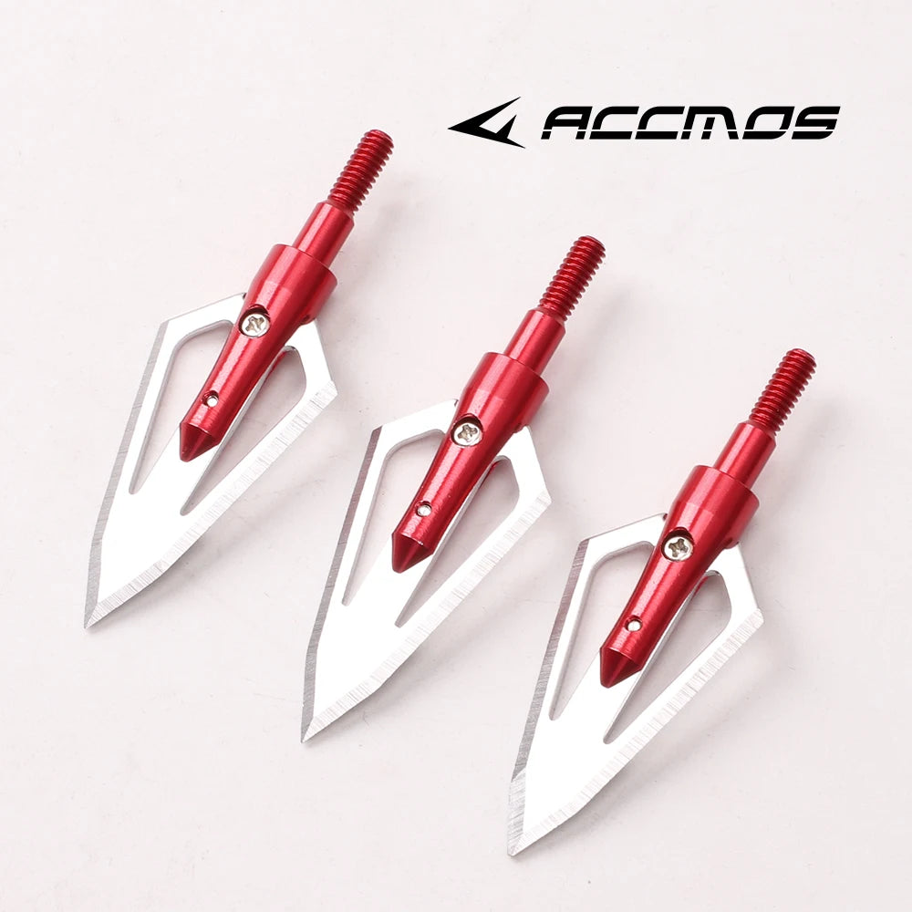 6 PCS Bow Hunting Arrowheads, Hunting Broadhead Arrowheads, Threaded Arrowheads, Willow Arrowheads